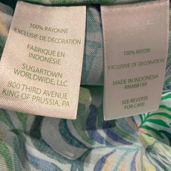 Lilly Pulitzer Danika Tunic Dress Tropical Romantic Floral Flowy Beach Cruise - Picture 7 of 8